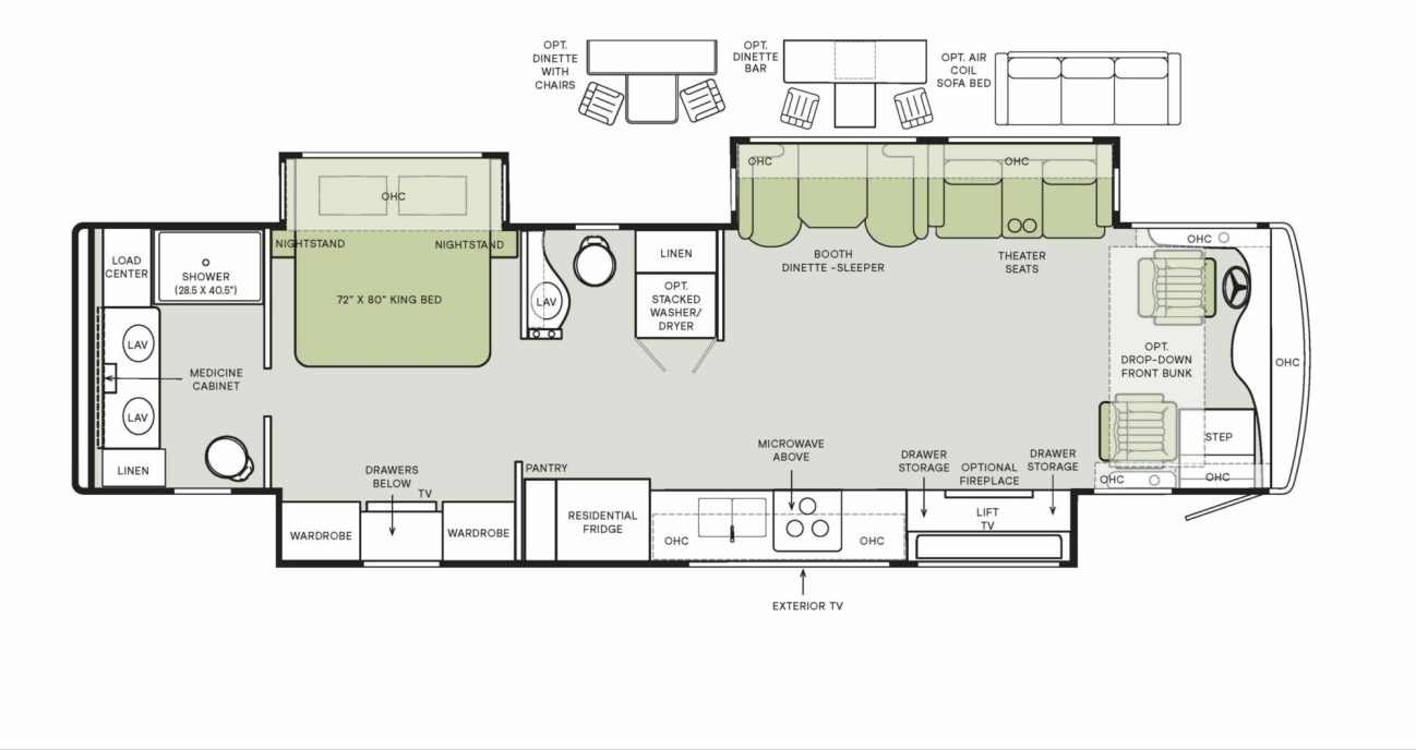 2025 Tiffin Motorhomes Byway 38CL Floorplan Image